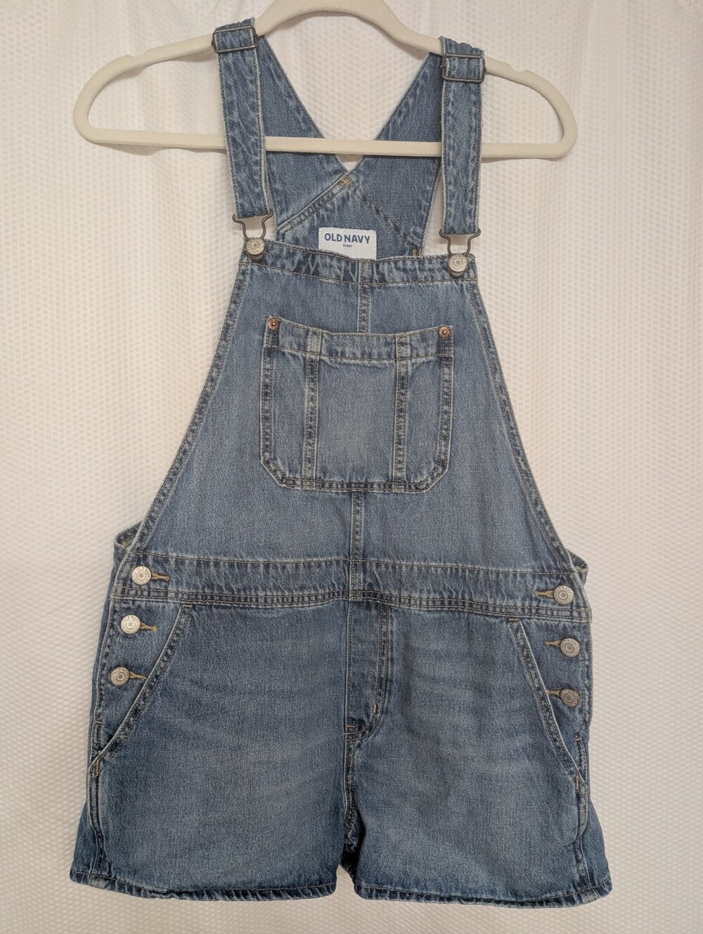 Old Navy Light Blue Denim Short Overalls